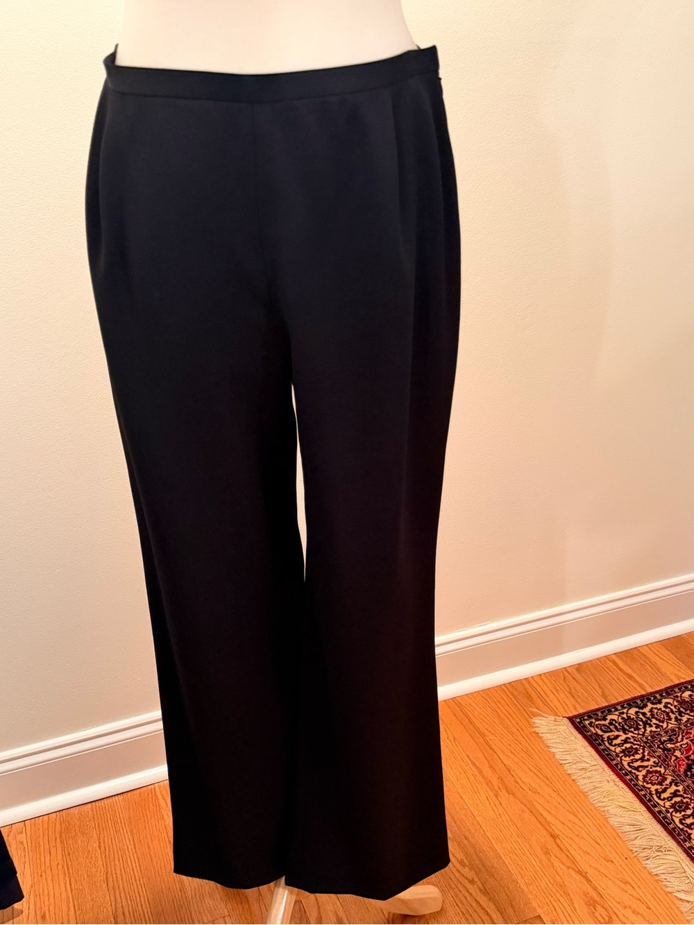 Lafayette 148 New York Black Wide-Leg Dress Pants